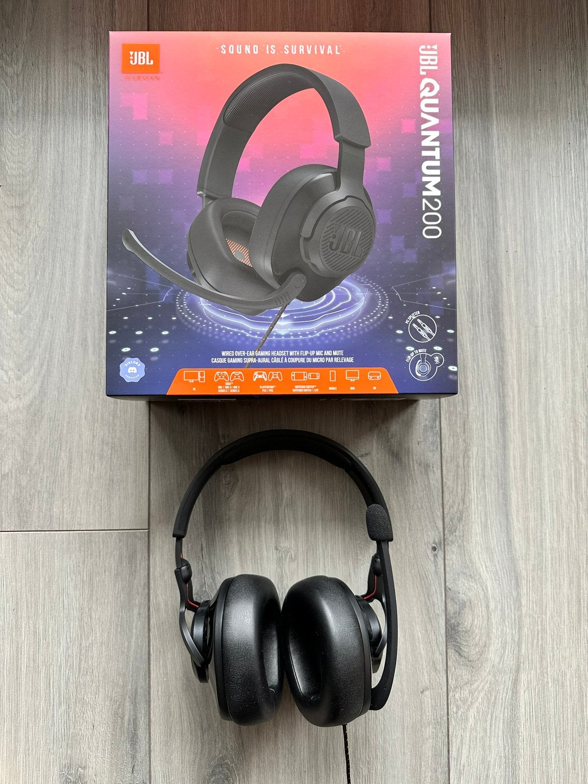 JBL Quantum 200 Gaming Headset - als nieuw, Computers en Software, Headsets, Mute-functie, Ophalen of Verzenden, Zo goed als nieuw