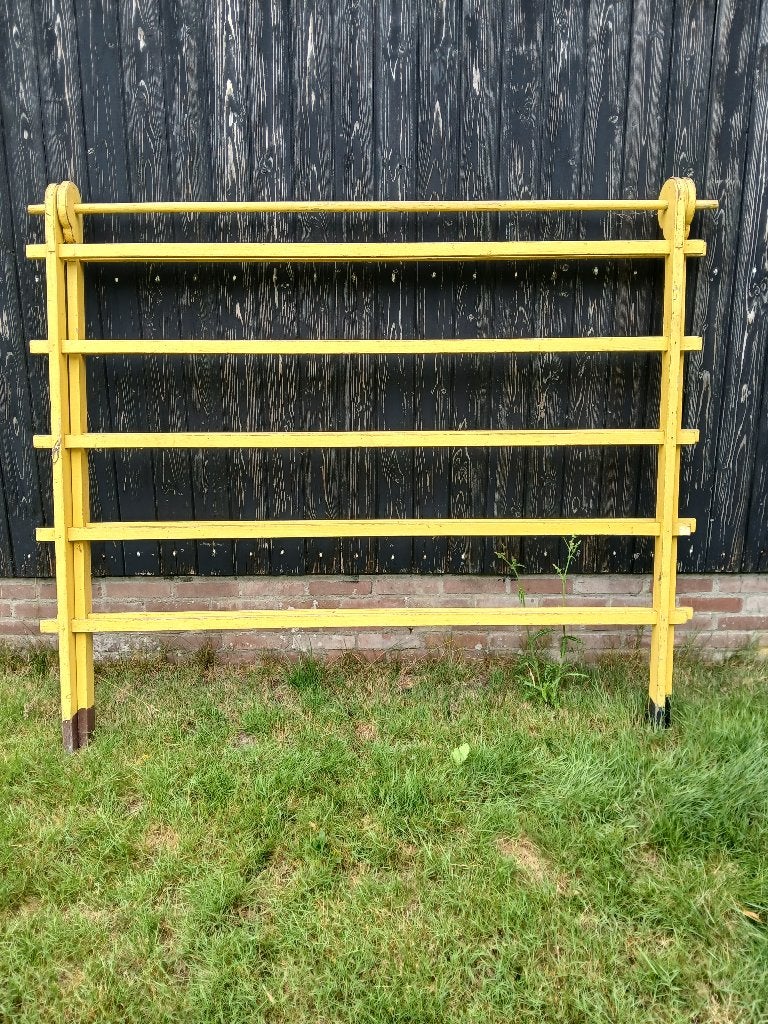 vintage houten wasrek - oud wasrak - linnenrek, Ophalen, Gebruikt, Wasrek