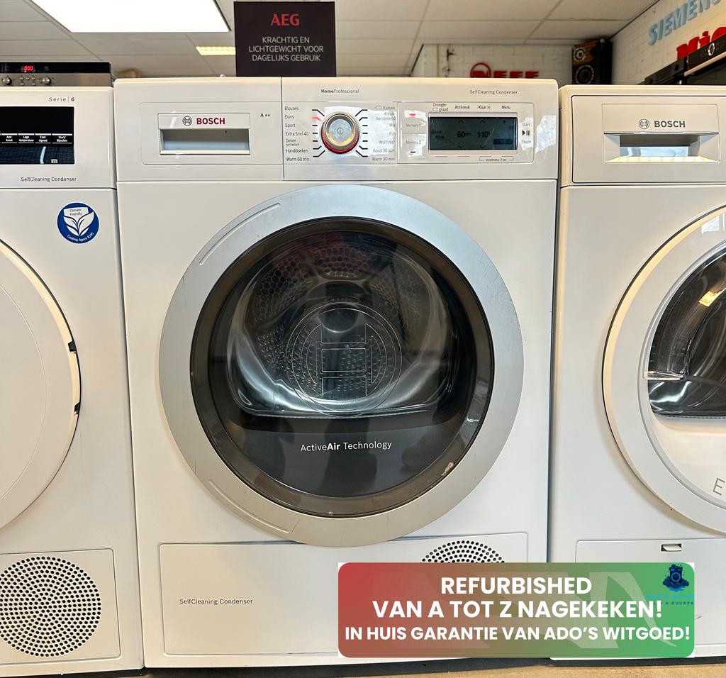 BOSCH SERIE 8 HOME PROFESSIONAL 8KG WARMTEPOMPDROGER, Info@adoswitgoed.nl, Ophalen of Verzenden, Voorlader, Energieklasse A of zuiniger