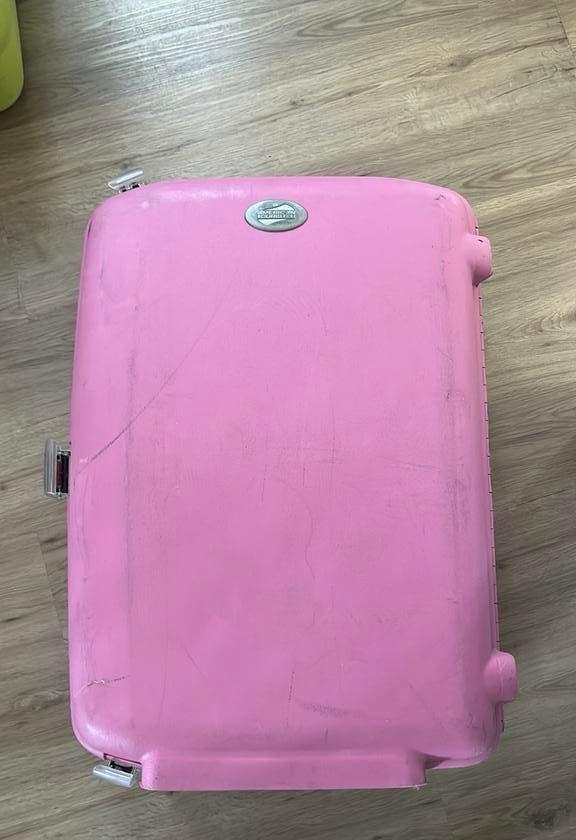 Koffer roze american tourister, Gebruikt, Hard kunststof, 45 tot 55 cm, 70 cm of meer
