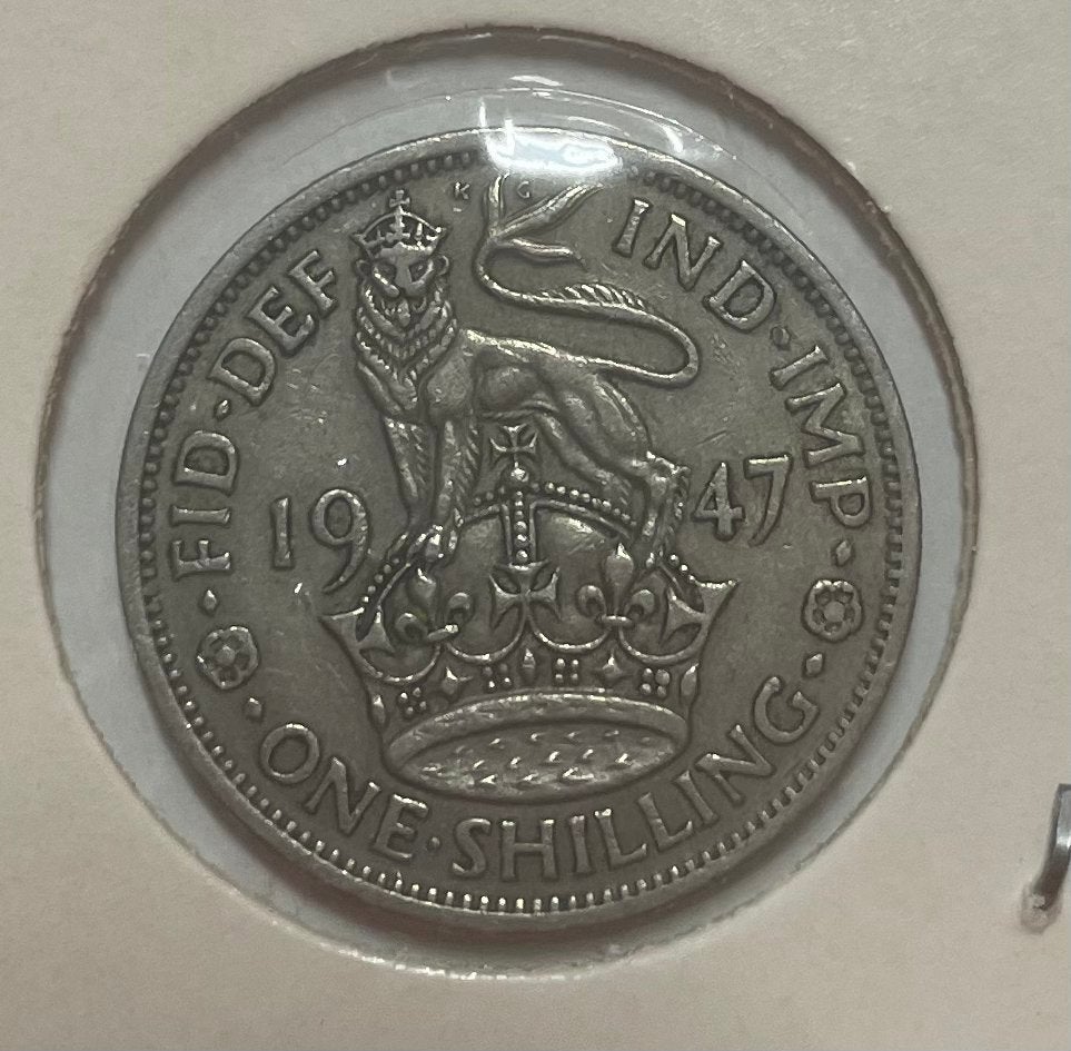 1 shilling Engeland 1947, Ophalen of Verzenden, Overige landen