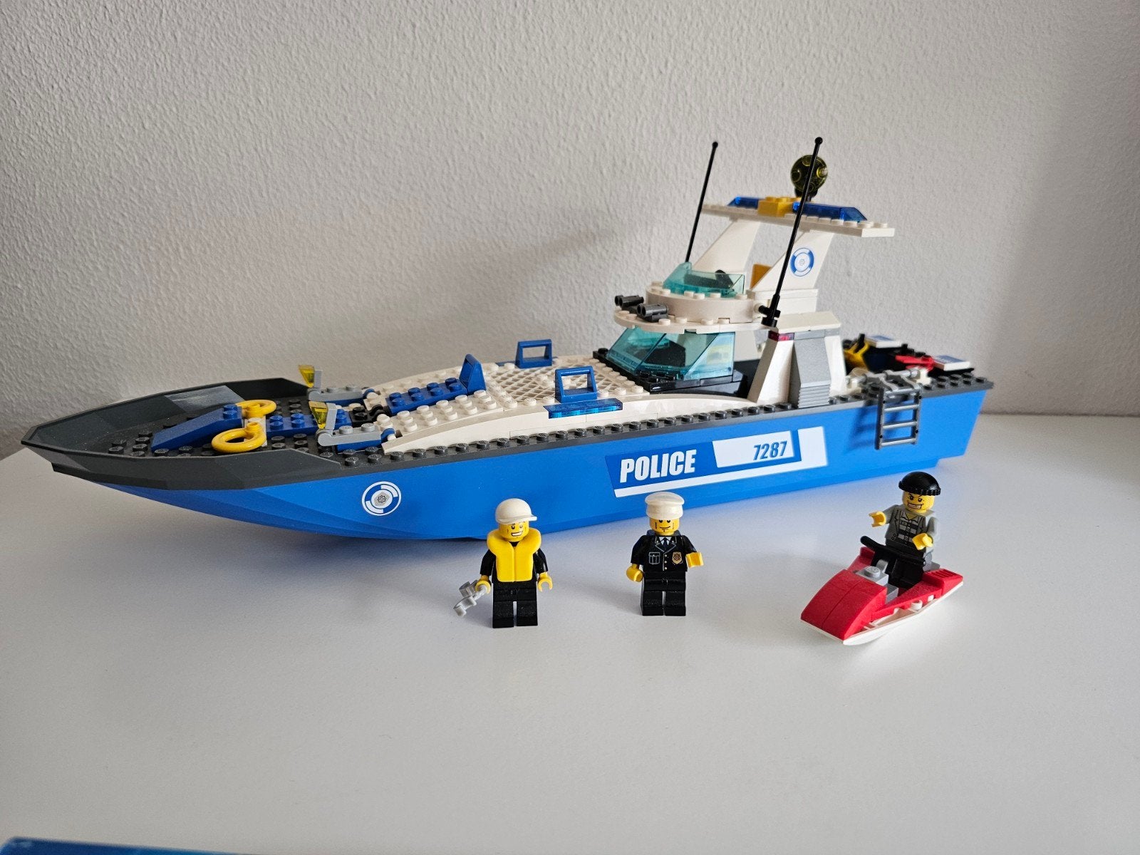 Lego City Politieboot 7287 compleet met instructies, Ophalen of Verzenden, Gebruikt, Overige merken