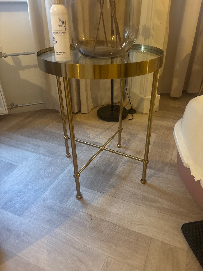 Te koop bijzettafel, Minder dan 55 cm, Rond, Zo goed als nieuw, Ophalen