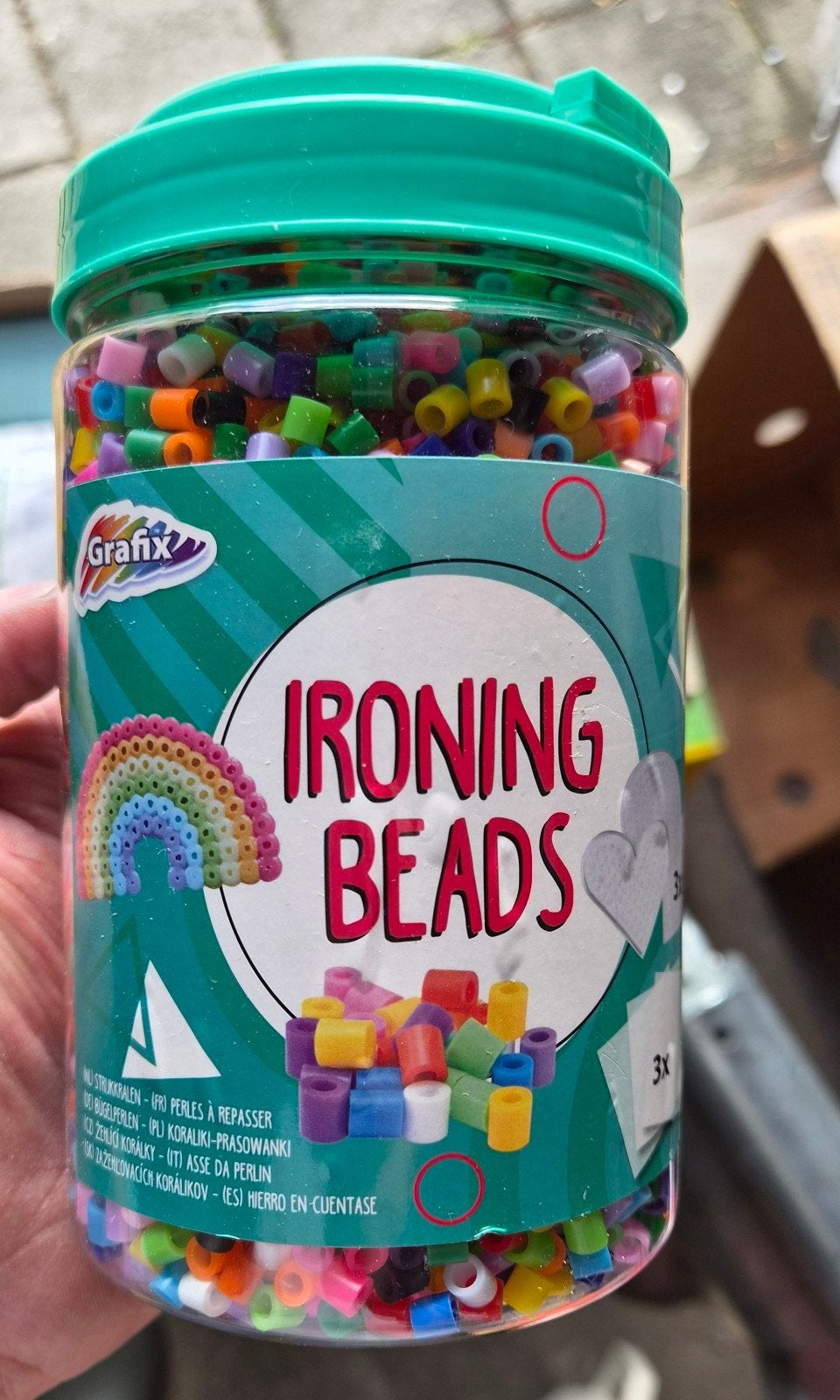 Grafix Strijkkralen Set - Grote pot - nieuw., Hobby en Vrije tijd, Ophalen of Verzenden, Nieuw