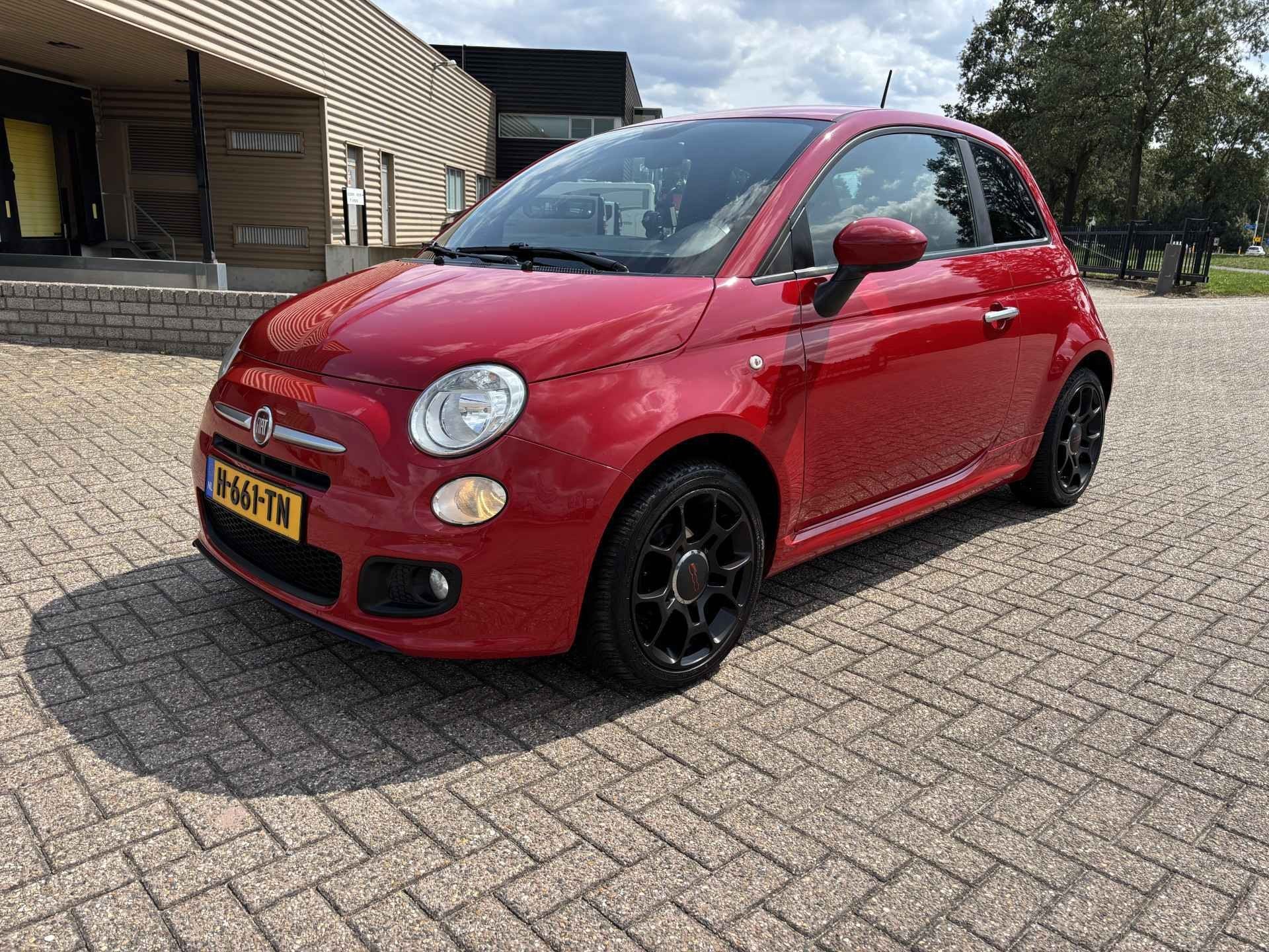 Fiat 500 1.2 Sport [ leder sport int.navi, airco, 16``lmv ], Auto's, Voorwielaandrijving, Gebruikt, 4 cilinders, 840 kg