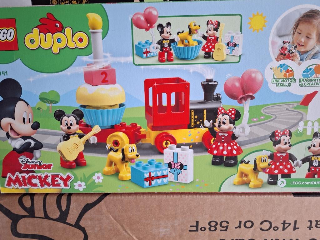 LEGO DUPLO | Disney Mickey & Minnie Verjaardagstrein NIEUW, Ophalen of Verzenden, Nieuw, Complete set, Duplo