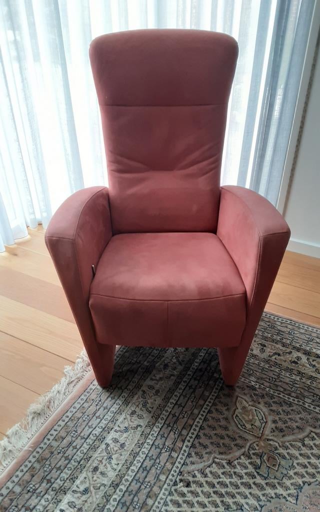 Fijne relaxfauteuil Maat M, gasveer, handverstelb.rugleuning, Huis en Inrichting, Fauteuils, Ophalen, Minder dan 75 cm, Zo goed als nieuw