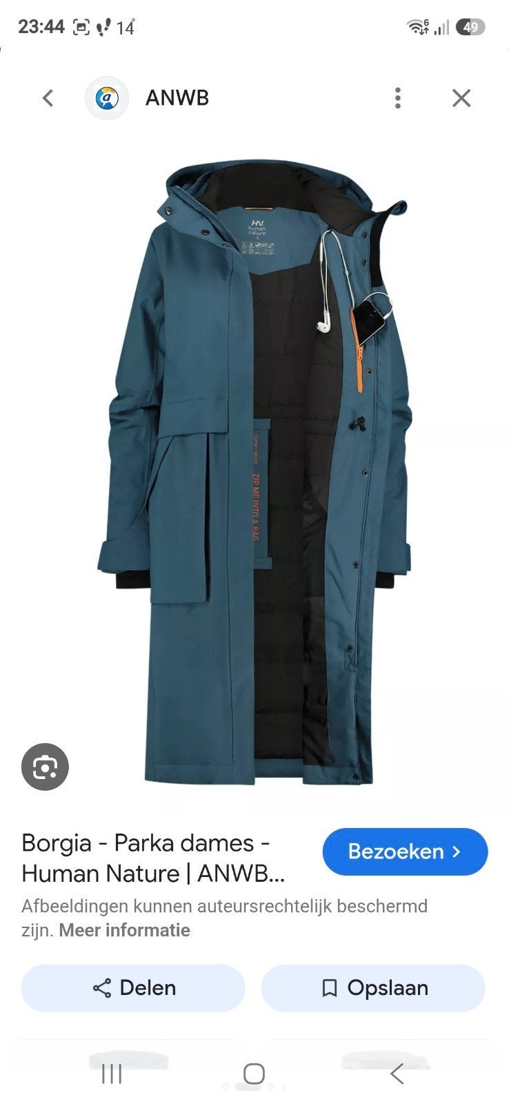 Jas, Kleding | Heren, Jassen | Winter, Blauw, Overige maten, Ophalen of Verzenden, Zo goed als nieuw