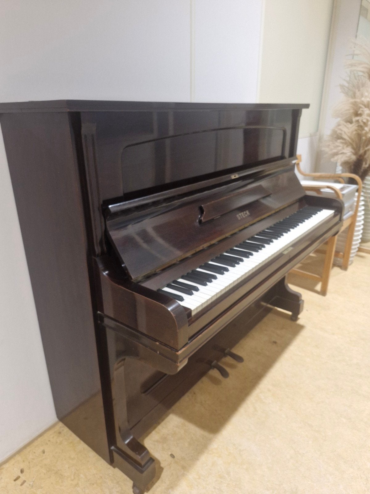 STECK piano gestemd - bruin - izgst Amsterdam, Ophalen, Gebruikt, Bruin, Piano