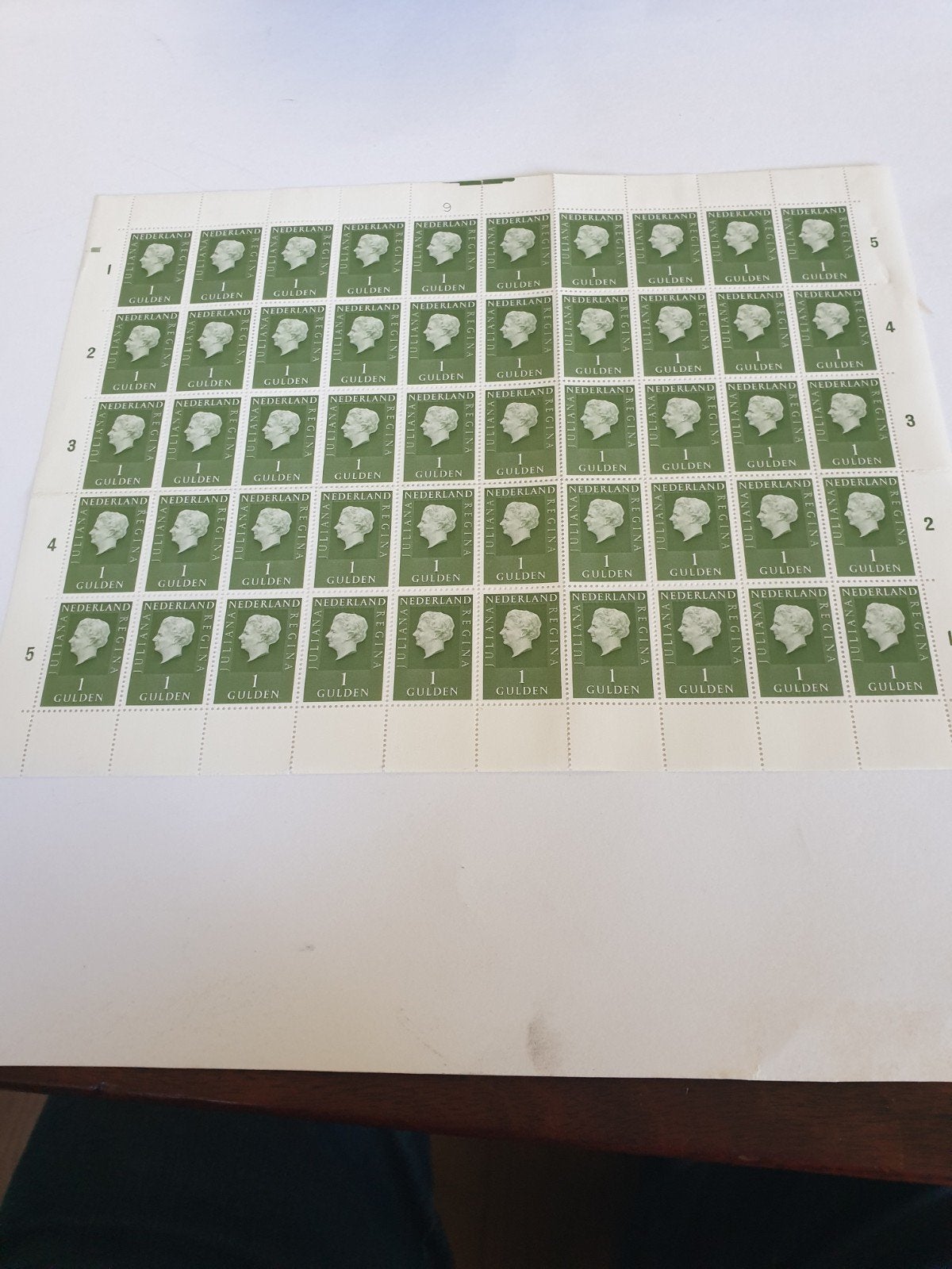 Postzegelvel Nederland 1 Gulden Koningin Juliana, Postzegels en Munten, Ophalen of Verzenden, Na 1940, Postfris