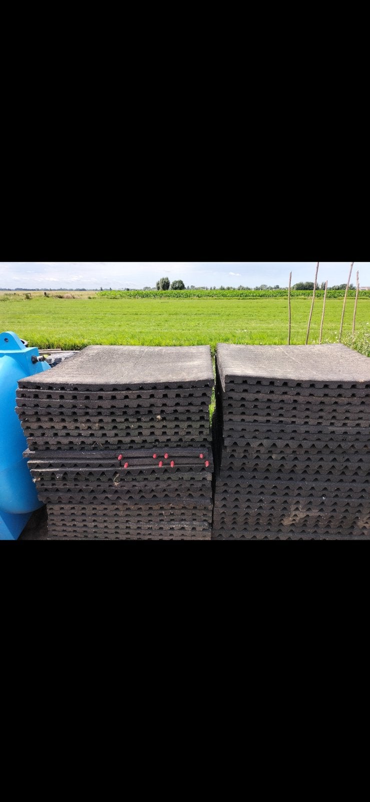 100x100 rubberen tegels, Ophalen, Zo goed als nieuw, Overige materialen