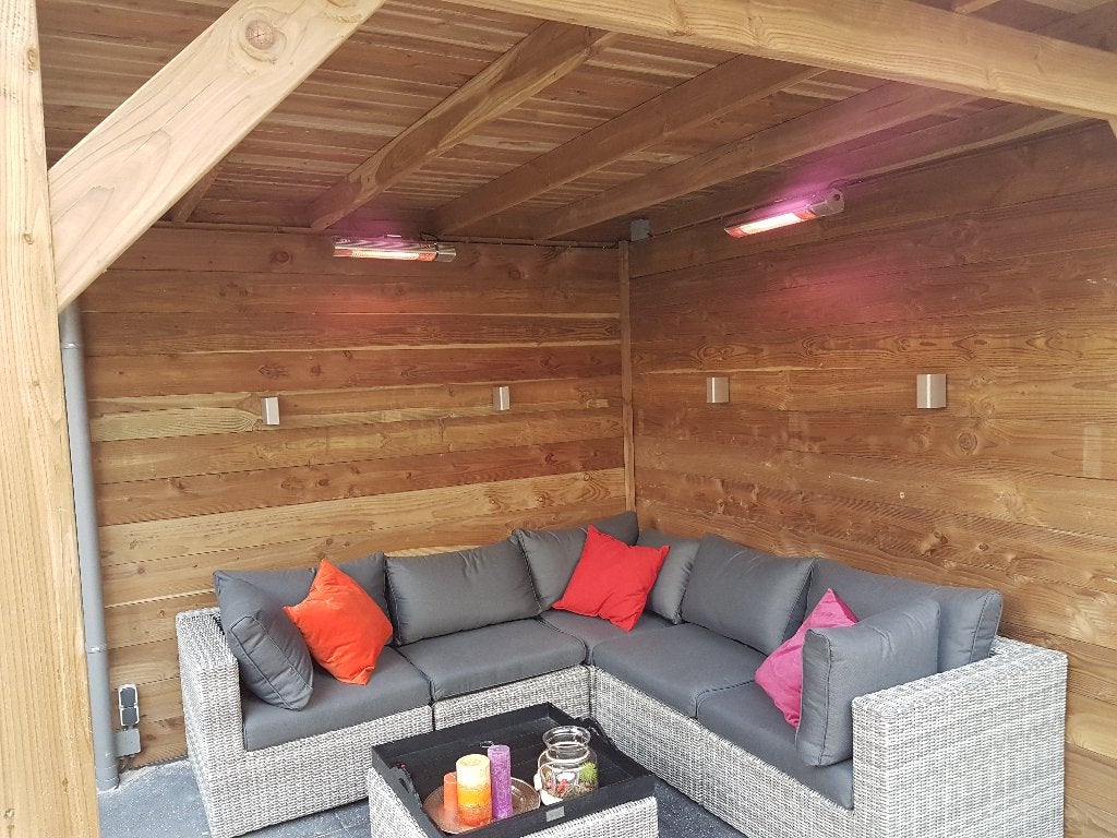 Infrarood heater, terrasheater, ultra low glare 1500 watt, Tuin en Terras, Elektrisch, Nieuw, Ophalen of Verzenden, Waterbestendig