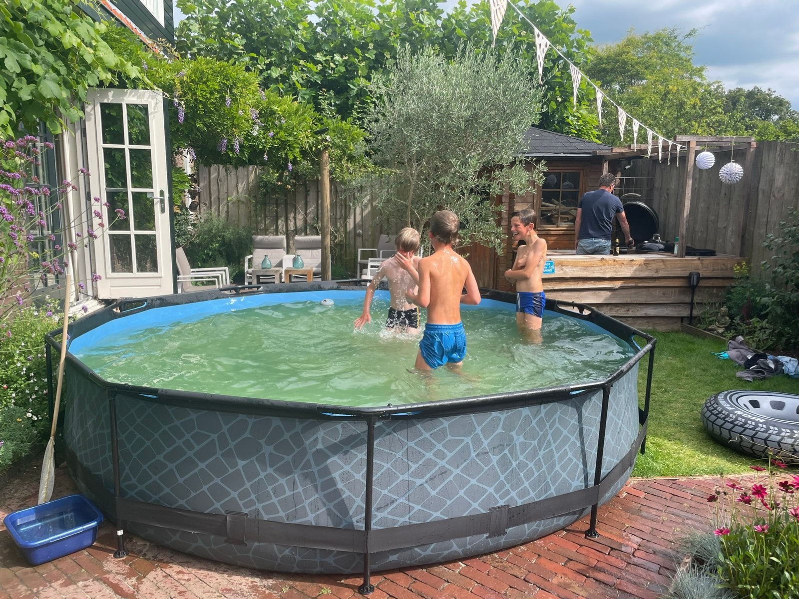 Fantastisch zwembad 360 cm doorsnede, Tuin en Terras, Zwembaden, Ophalen, Gebruikt, 80 tot 120 cm, Rond