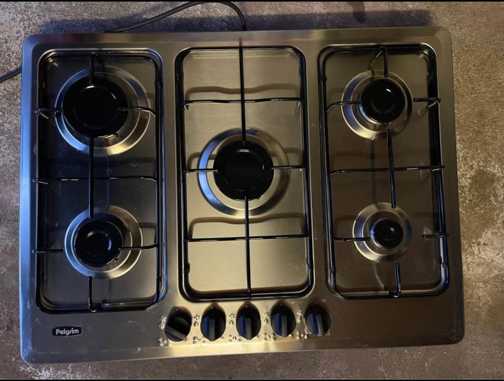 Gaskookplaat pelgrim, Witgoed en Apparatuur, Kookplaten, Ophalen, 4 kookzones, Zo goed als nieuw, Inbouw