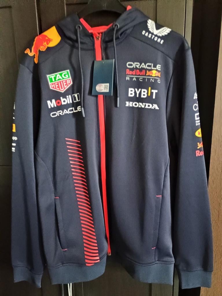Te koop: Max Verstappen full zipp hoodie heren, Ophalen of Verzenden, Blauw, Voetbal