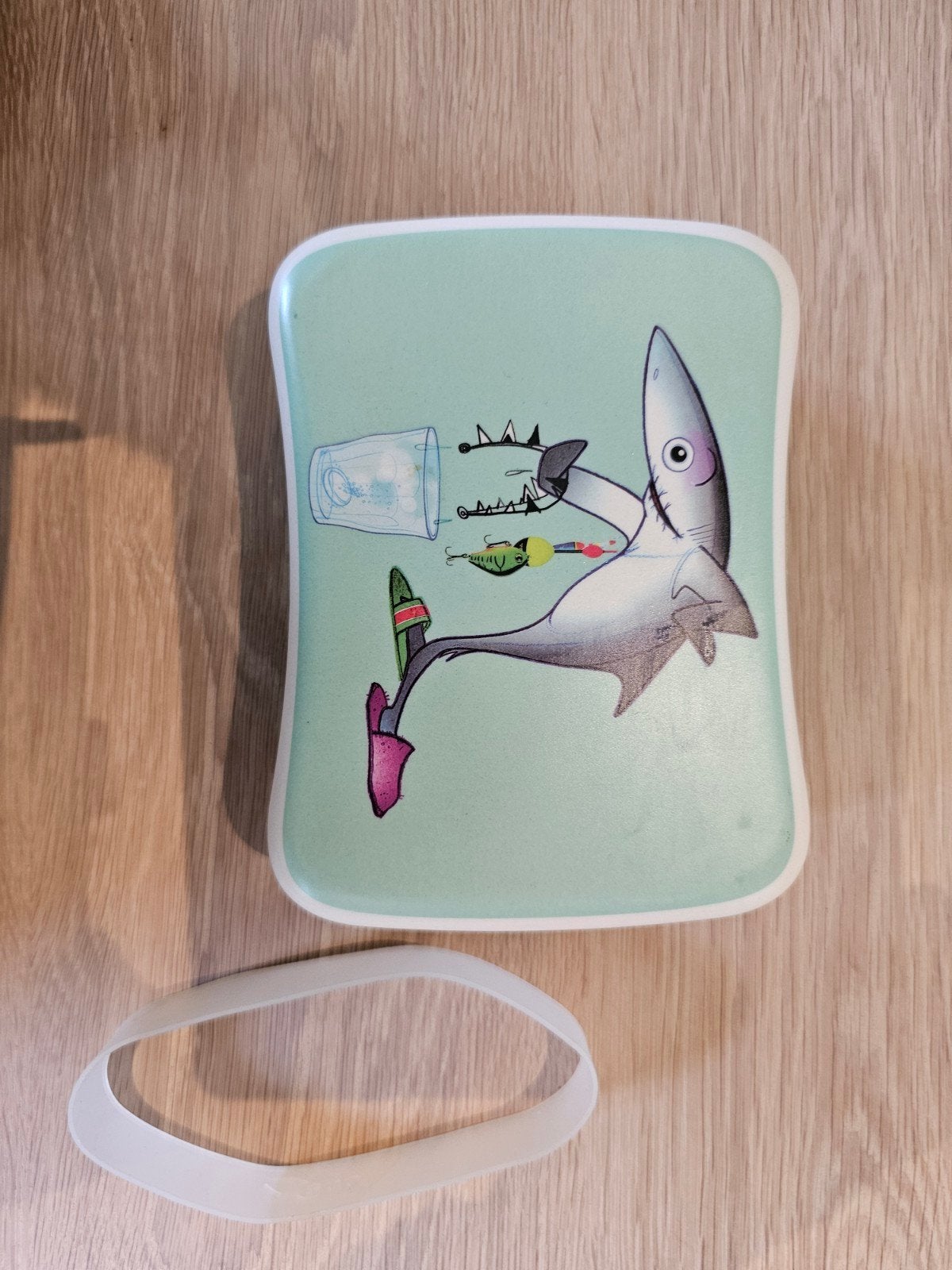 Plastic Soup Lunchbox Bamboe met Haai Design, Ophalen of Verzenden, Natuurlijk materiaal, Broodtrommel, Overige merken