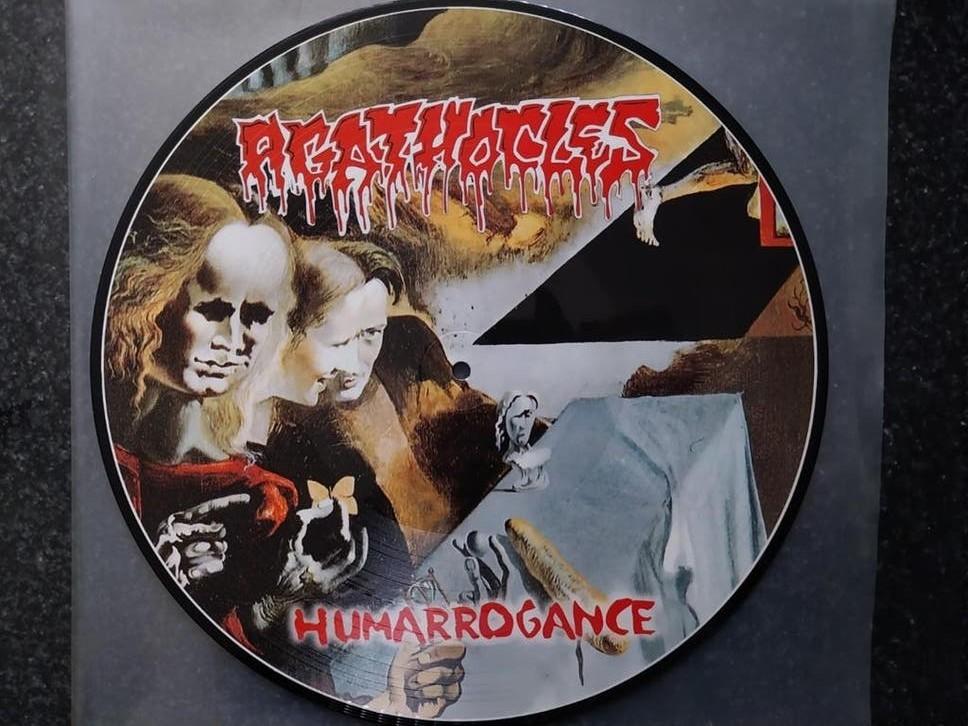 Lp - Picture Disc - AGATHOCLES - humarrogance - 1997, Ophalen of Verzenden, Zo goed als nieuw