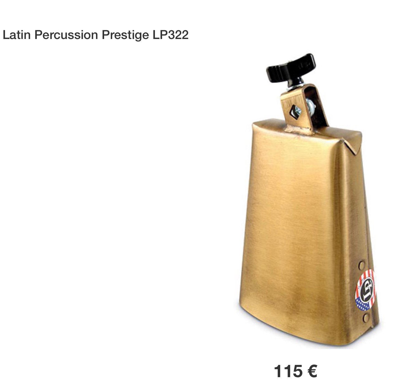 LP Tito Puente LP322 cowbell Latin Percussion, Ophalen, Gebruikt, Melodische percussie