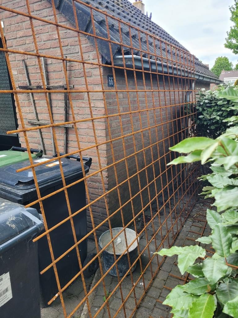 Bouwstaalmat 3x2m, maas 15cm, rond 10mm, Ophalen, Gebruikt, 250 mm of meer, Overige typen