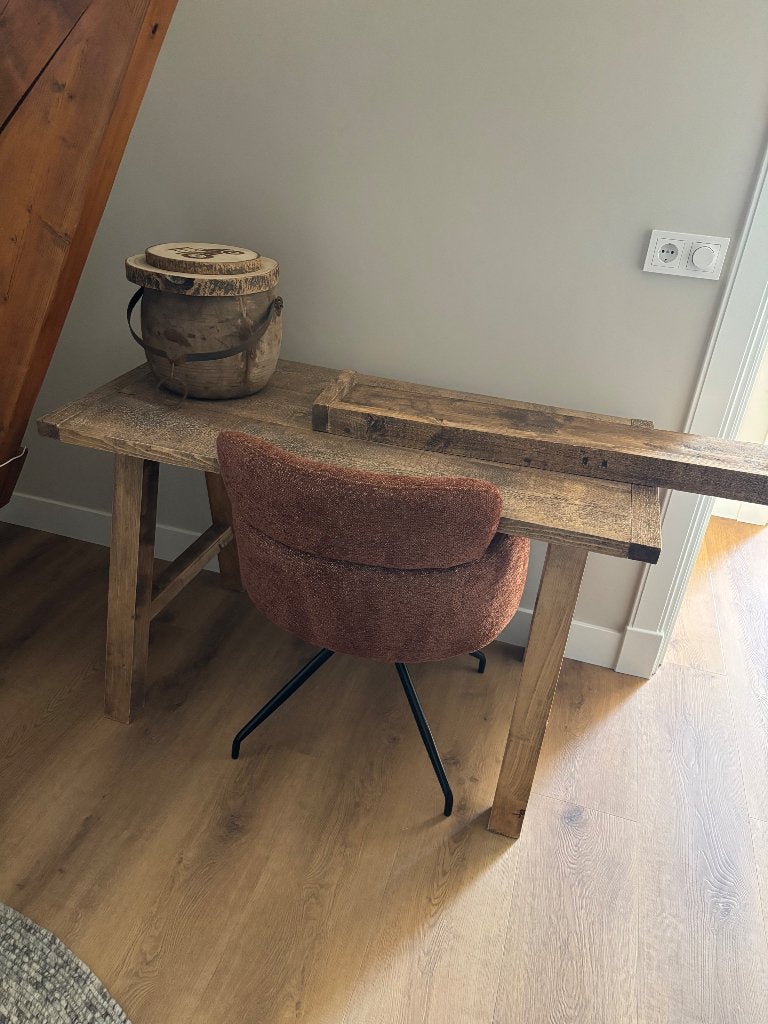 Bureau landelijk sober het oale hoeske, Ophalen, 120 cm, Hout, Schoolbureau