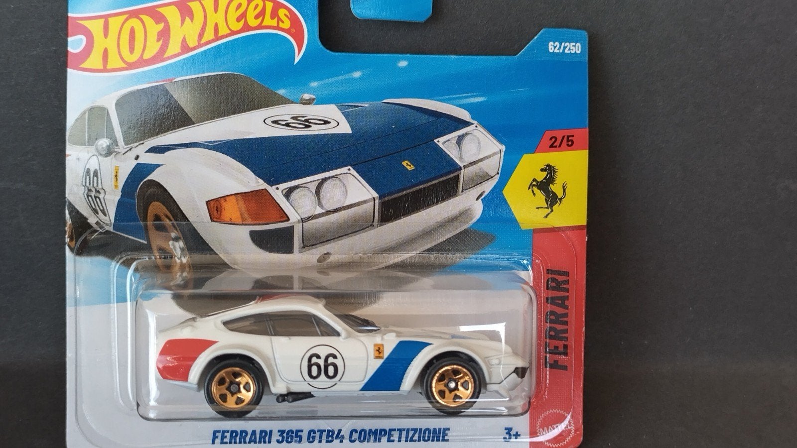 Ferrari 365 GTB 4 Competizione French 1:64 Hotwheels Pol, Hobby en Vrije tijd, Auto, Verzenden, ., Nieuw