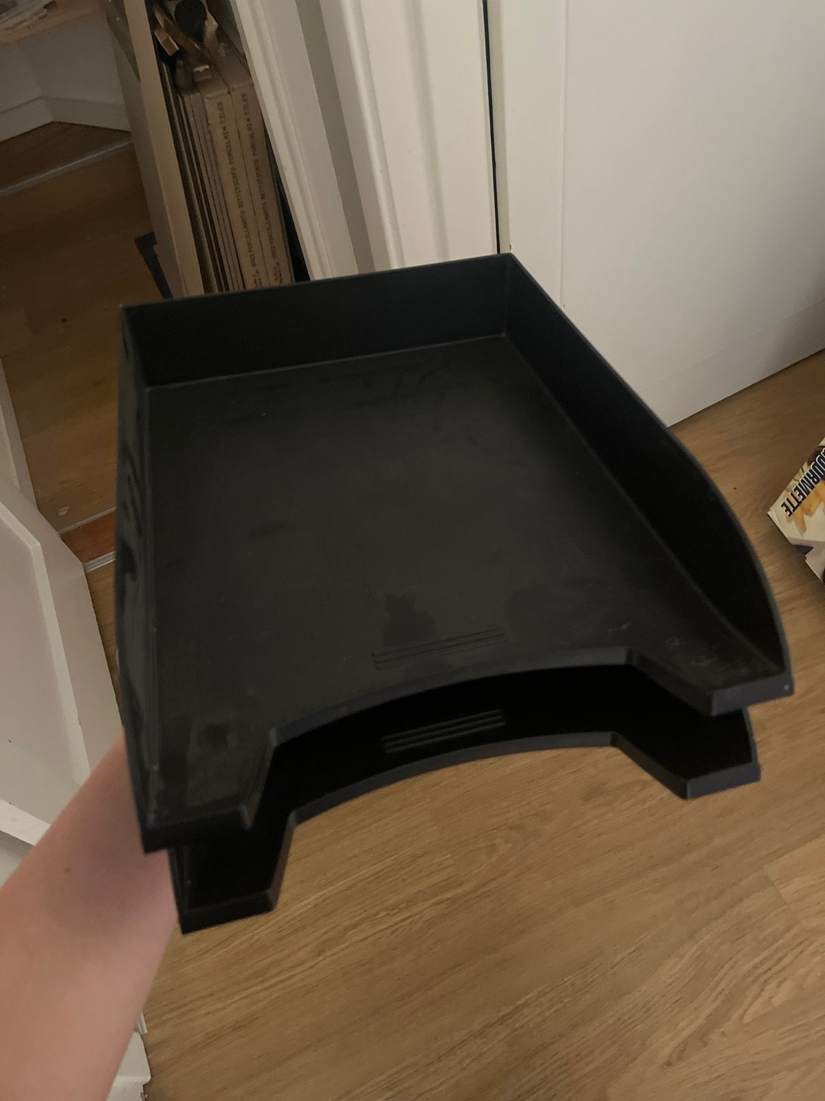 Papier organiseer houder, Ophalen