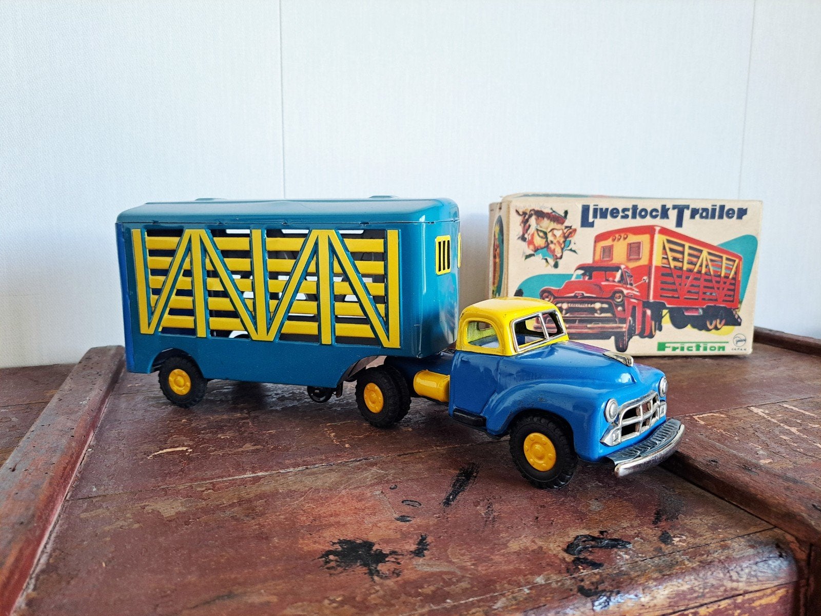 Prachtige Vintage Blikken Veewagen – Yamaichi Japan –, Ophalen of Verzenden
