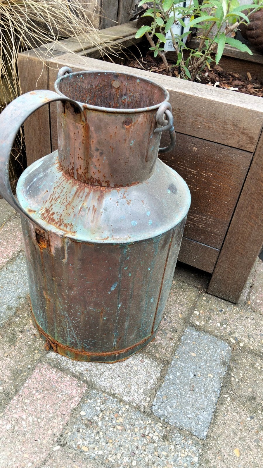 Brocante melkkan melkbus, Ophalen