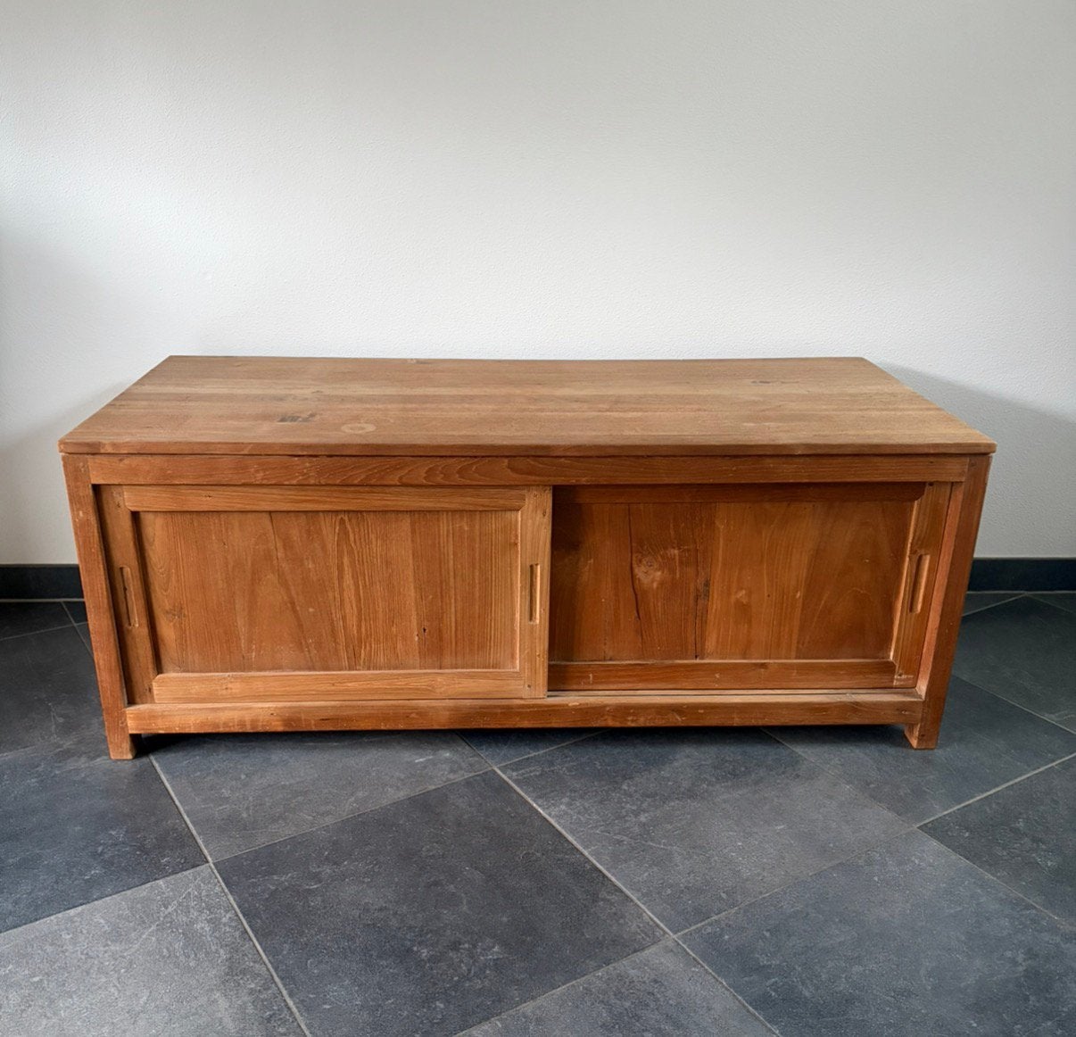 TV-Meubel, Ophalen, 100 tot 150 cm, Eikenhout, Minder dan 100 cm