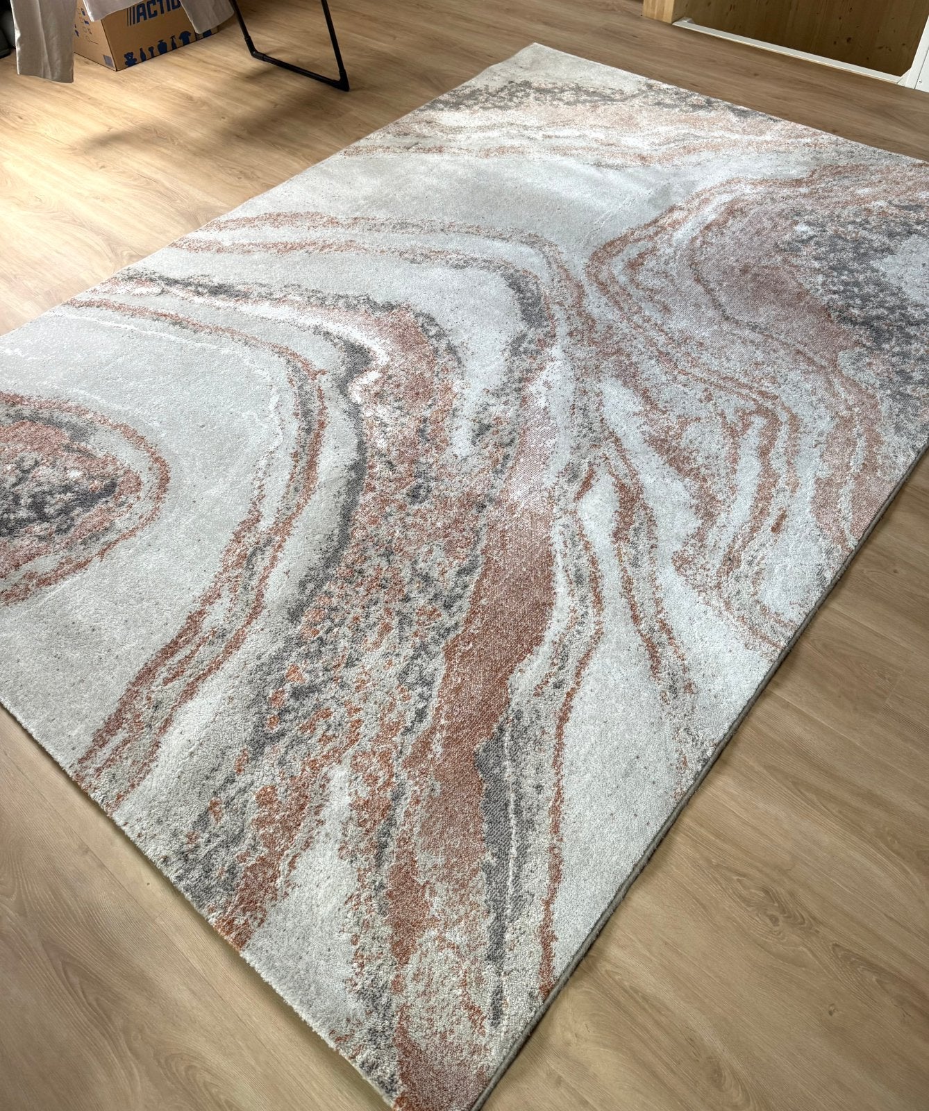 Zuiver Solar vloerkleed 200x290 grijs/terra, Ophalen, Bruin, 200 cm of meer, Zo goed als nieuw