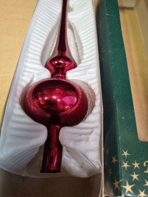 kerstboom piek rood glas, Ophalen of Verzenden, 'T Olde Gre-j, Info@toldegrej.nl, Endepoelstraat 20f Didam