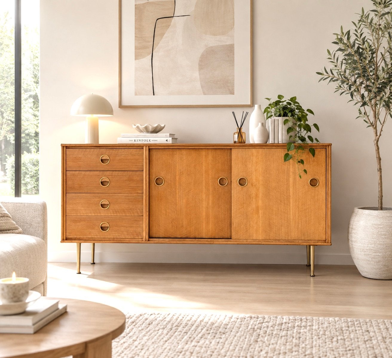 💚 Vintage dressoir William Watting Fristho design sideboard, Huis en Inrichting, Gebruikt, 150 tot 200 cm, Met lade(s), Ophalen of Verzenden