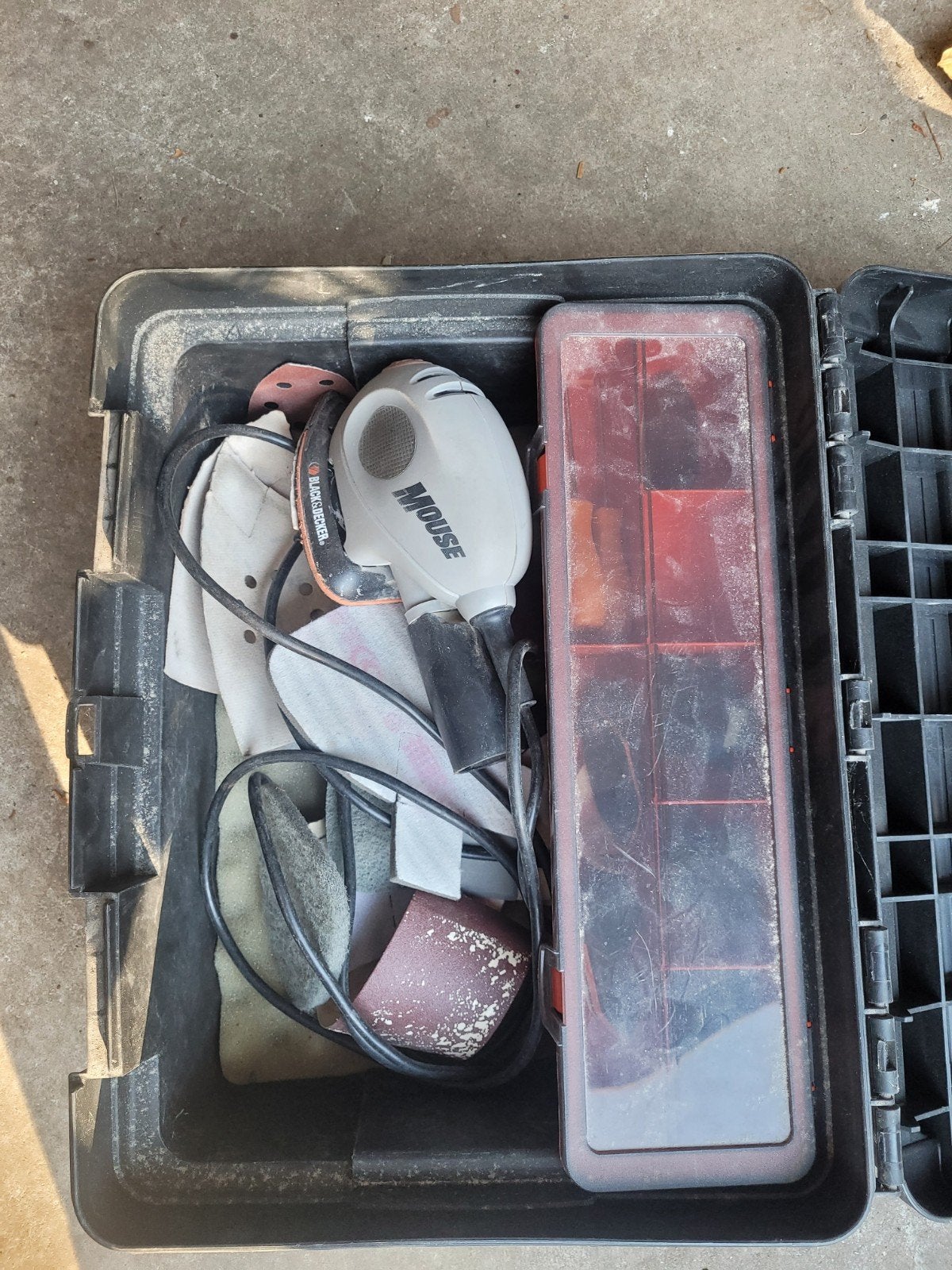 Black & Decker Mouse schuurmachine in koffer, Ophalen, Gebruikt, Minder dan 600 watt, Vlakschuurmachine