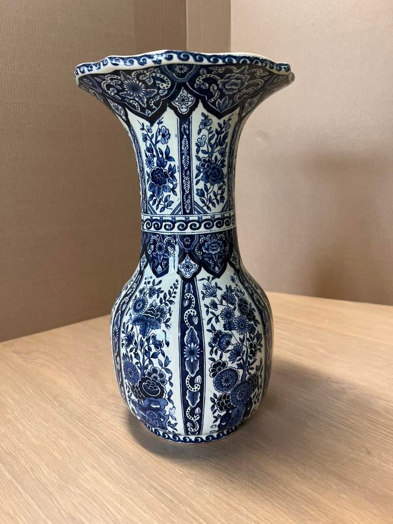 Boch Royal Sphinx Delfts blauw vaas 30cm vintage, Ophalen of Verzenden