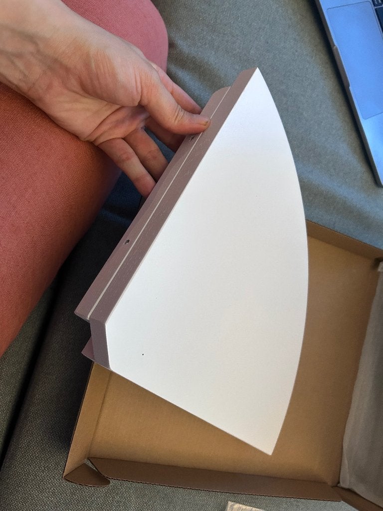 Zwevende hoekplank eiken wit 25 cm – Gieanoo, Ophalen, Nieuw