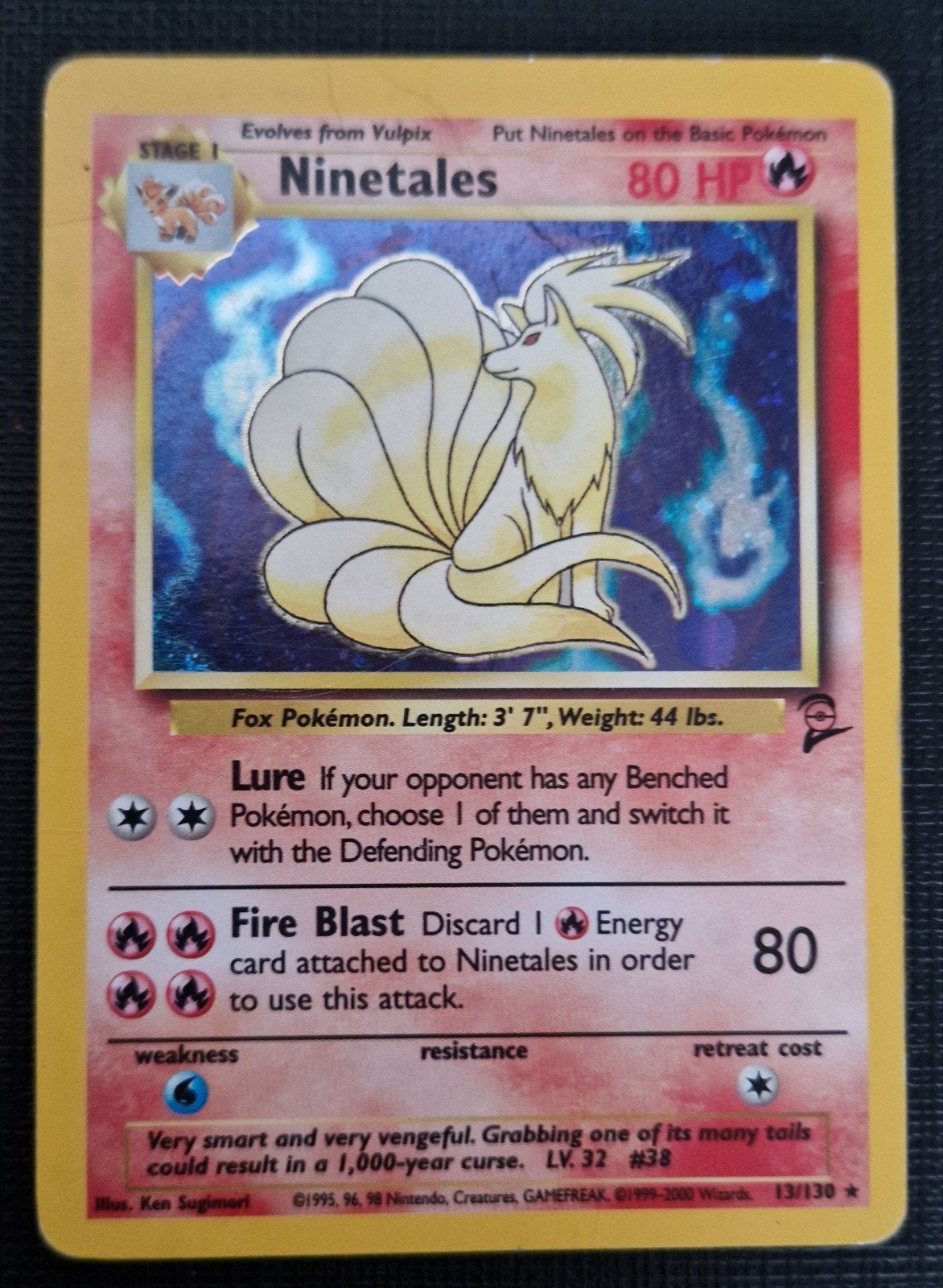 Ninetales 13/130 Holo, Ophalen of Verzenden, Gebruikt, Losse kaart, Foil