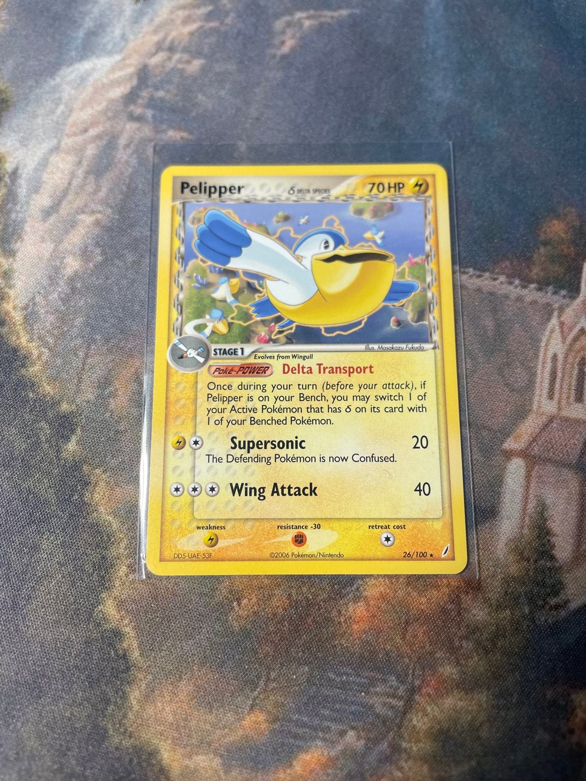 Pelipper 26/100 Pokémon EX Crystal Guardians, Ophalen of Verzenden, Gebruikt, Losse kaart