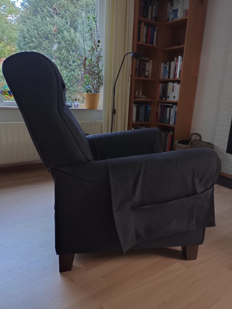 relaxstoel muren ikea zwart stof