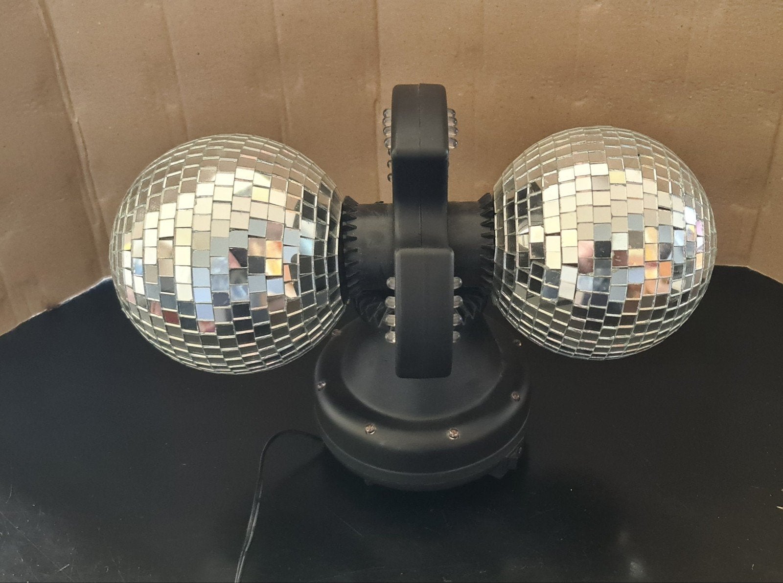 Discolamp 2 spiegelbollen met led lampjes zgan, Ophalen of Verzenden, Zo goed als nieuw, Overige stijlen