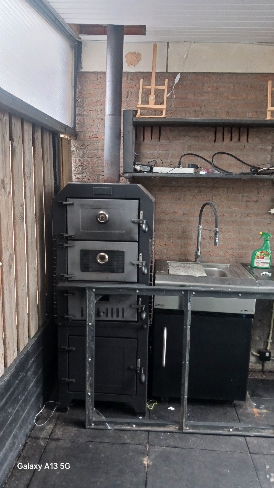 Complete buitenkeuken met pizza oven van een professionele, Ophalen, Gebruikt, Gas, Freedom