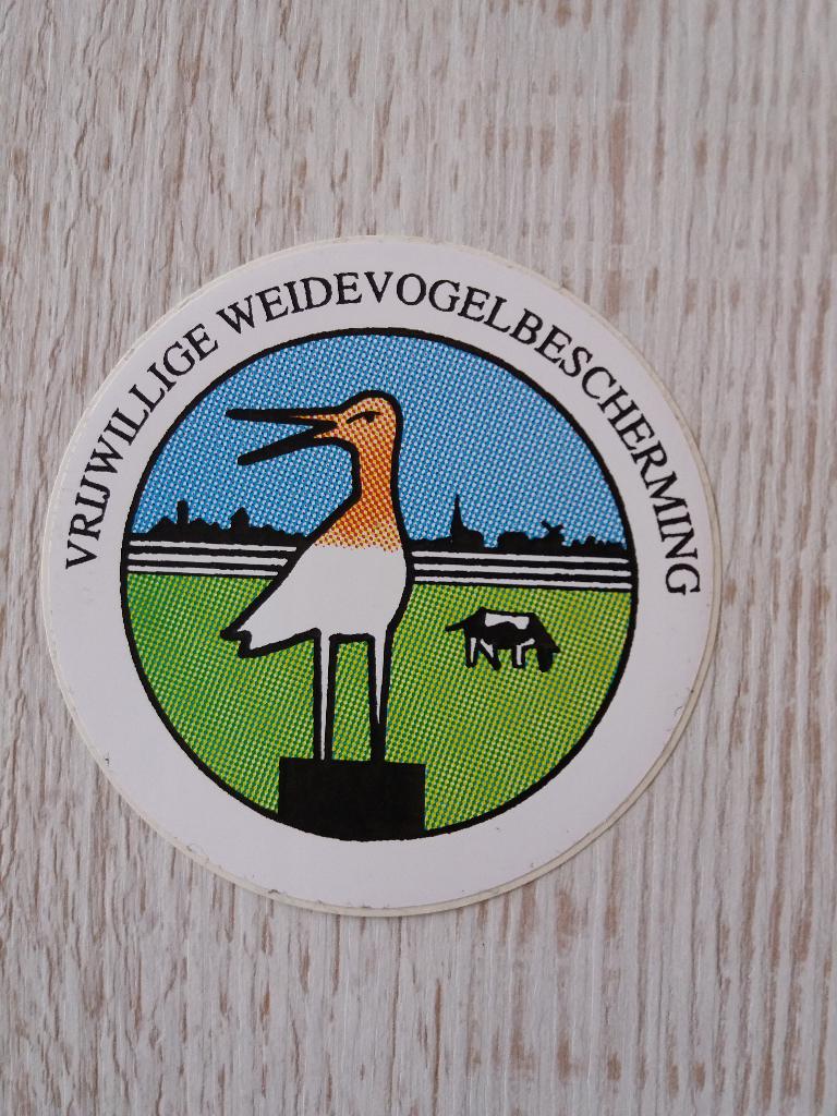 sticker VRIJWILLIGE WEIDEVOGELBESCHERMING, Verzamelen, Ophalen of Verzenden, Zo goed als nieuw, Dier en Natuur