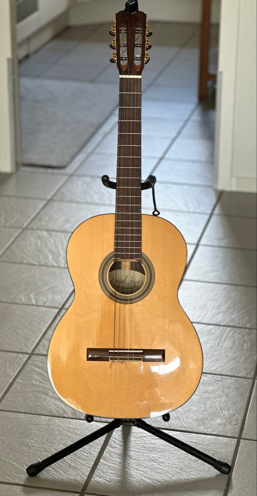 Angel Lopez Klassieke Gitaar SAU-S met hoes, Muziek en Instrumenten, Ophalen of Verzenden, Zo goed als nieuw, Klassieke of Spaanse gitaar
