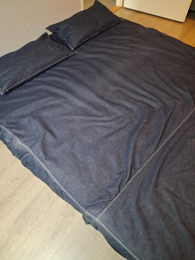 Comfortabele slaapbank, Ophalen, Gebruikt, Blauw, Tweepersoons