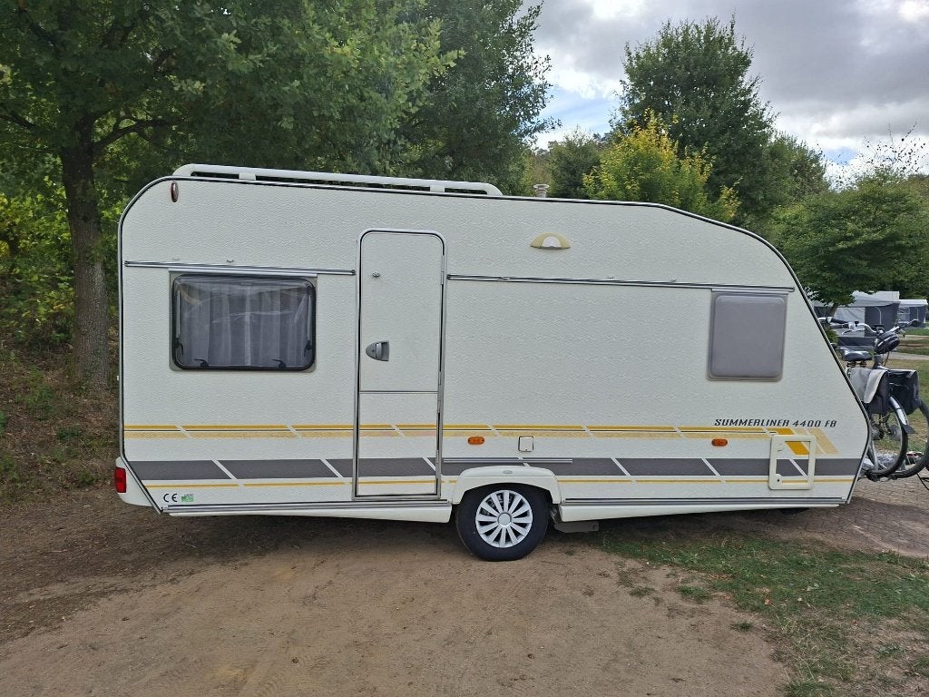 Delta Summerliner 4400 FB, Caravans en Kamperen, Treinzit, Particulier, Vast bed, Kachel