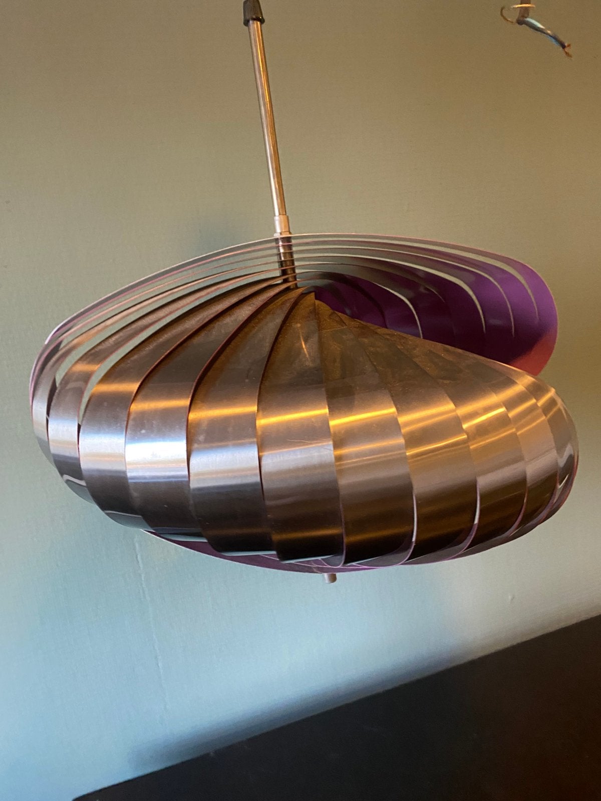 Vintage lamp, Henri Mathieu, Lyfa., Ophalen, Gebruikt, Metaal