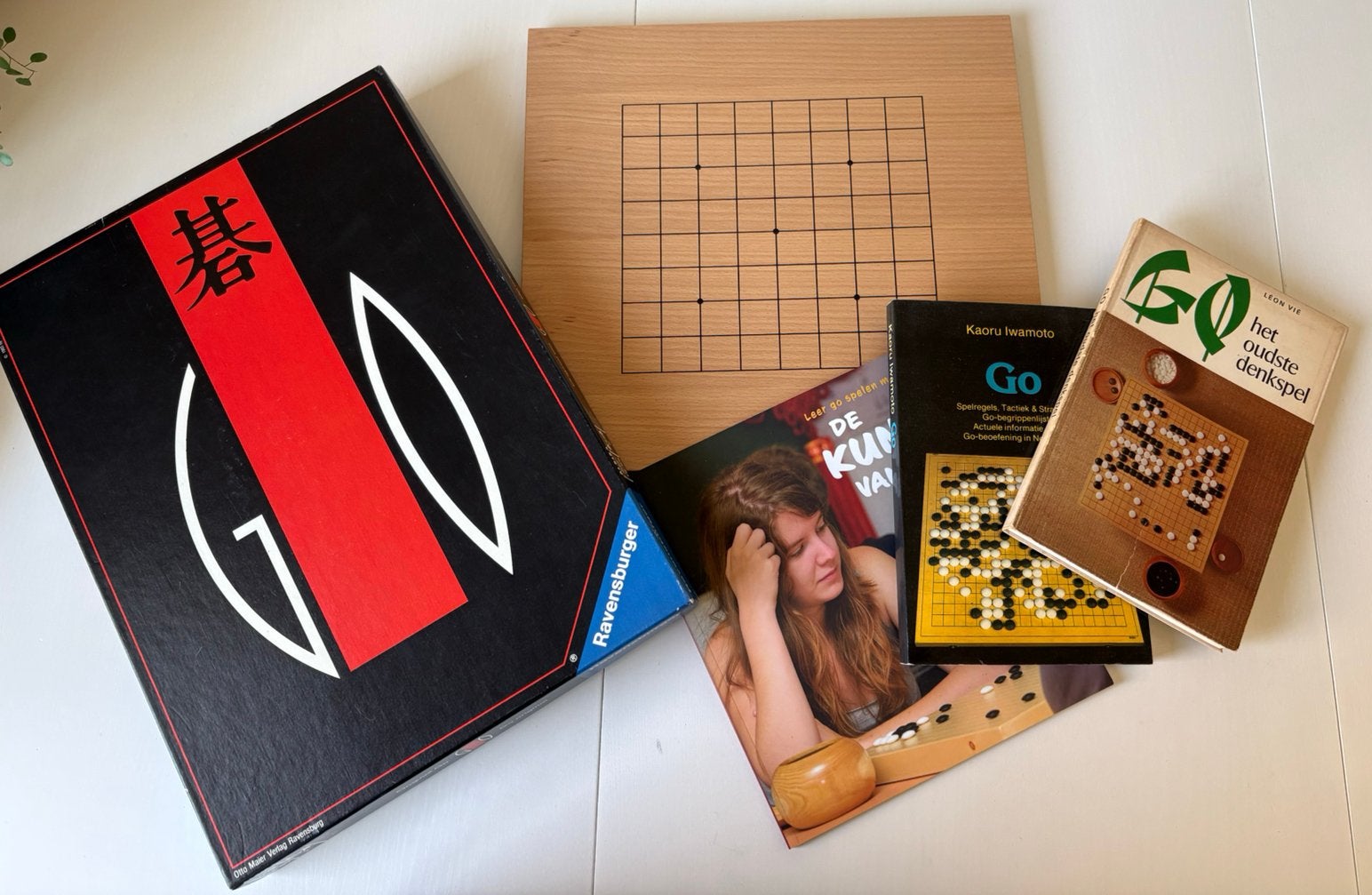 GO  Uitgebreide set met 2 houten spelborden en 3 boekjes, Verzenden, Gebruikt