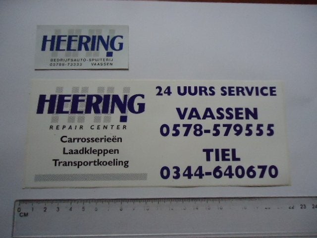 sticker oud VAASSEN Heering Tiel auto carrosserie truck retr, Verzenden, Zo goed als nieuw, Bedrijf of Vereniging