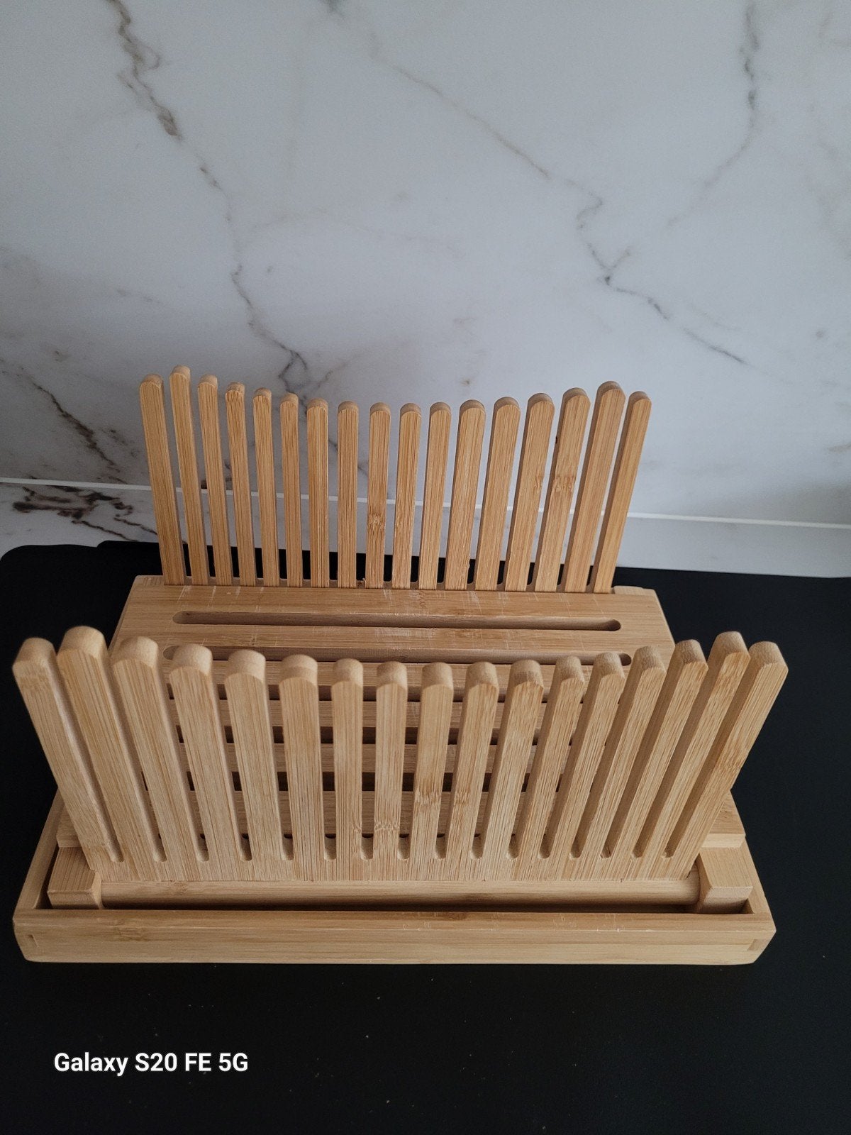 Bamboe Broodsnijder met Kruimellade - Zo Goed als Nieuw, Overige typen, Hout, Ophalen of Verzenden, Zo goed als nieuw