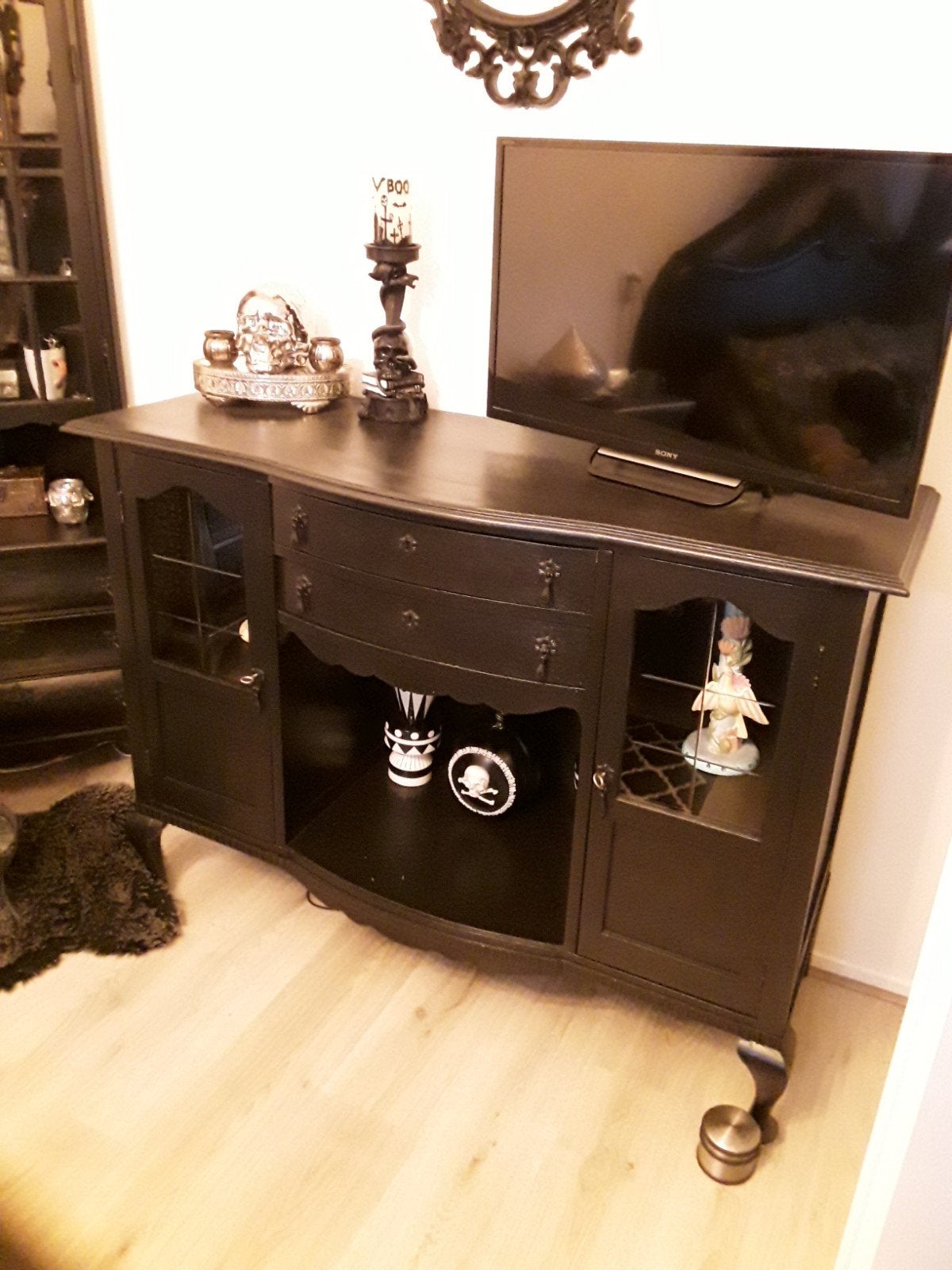 Brocante barok queen ann dressoir kast, Ophalen, Gebruikt, 50 tot 75 cm, 100 tot 150 cm
