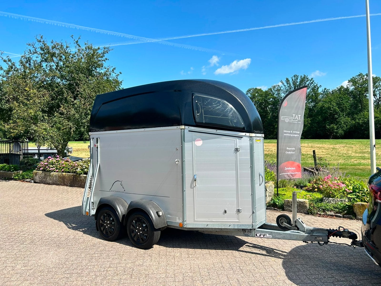 Bockman 1,5 paards trailer, Ophalen, Zo goed als nieuw, Aluminium, 1½-paards trailer